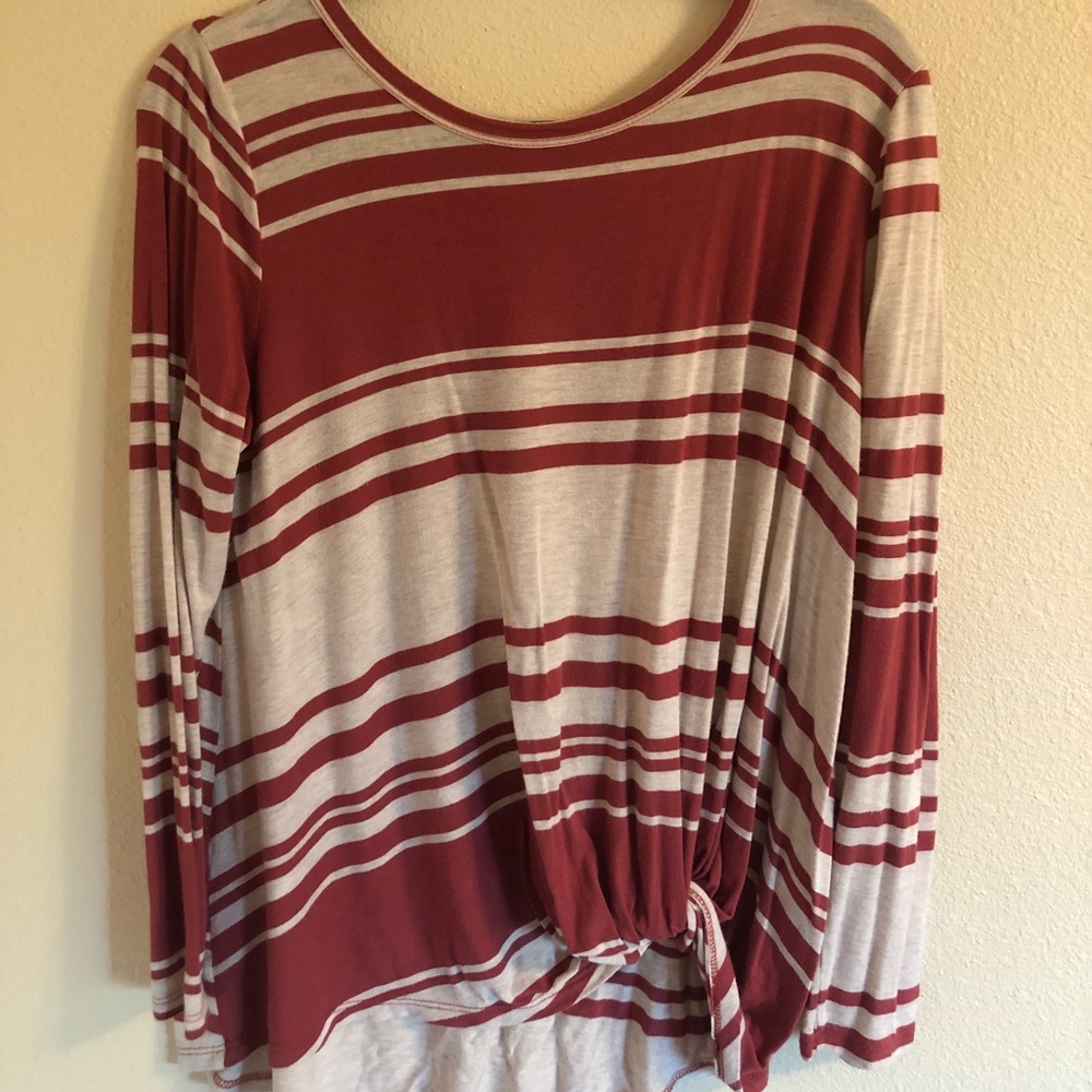 XL Long Sleeve Striped Top